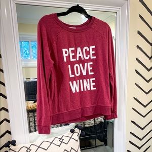 Peace Love Wine Sweater